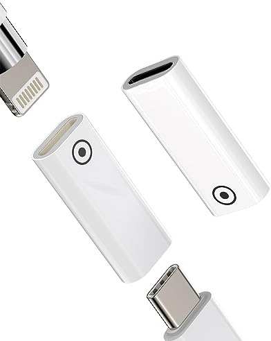 Dongle de carga compatible con Apple Pencil de 1ª generación (paquete de 2) USB C hembra a Lightning hembra, adaptador de cargador, accesorios de cargador para bolígrafo, conector tipo C, Thunderbolt