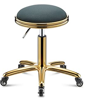 Kosmetikhocker, Friseurstuhl, großer Arbeitshocker, drehbarer Lift, multifunktionaler Friseurstuhl aus Edelstahl, Hocker (Farbe: A)