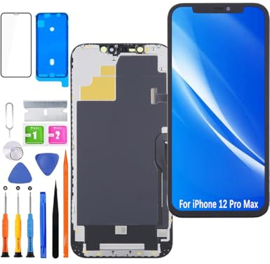 HLYGZX Écran pour iPhone 12 Pro Max A2411 A2342 A2410 A2412 | avec Kit de réparation，Affichage HD，Remplacement d'écran