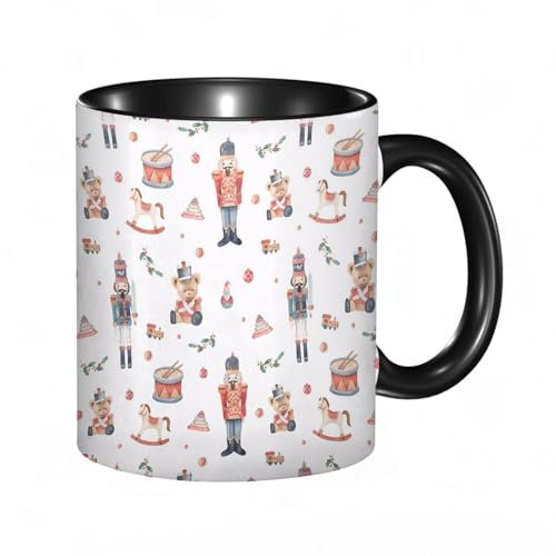 EKLMPS Original Mug en céramique,idéal comme cadeau,impression de haute qualité,mug à motifs,mug à thé,à café,330ml,Motif Casse-Noisette. Le motif aquarelle est idéal pour les pers d'emballage, les im