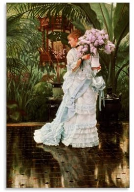 ZhuCaiRr James Tissot Painter Works (Der Strauß von Veilchen), Poster, Gemälde auf Leinwand, Wandkunst, Rollbild, Druck, Wohnzimmer, Wände, Dekoration, Zuhause, 40 x 60 cm