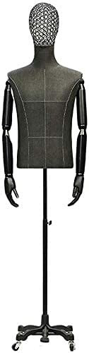 WYRMB Schneiderpuppen Für Männer Zum Nähen, Schneiderpuppen Für Ganze Anzüge, Professionelle Schneiderpuppenarme, Schaufensterdisplay Für Herrenbekleidung