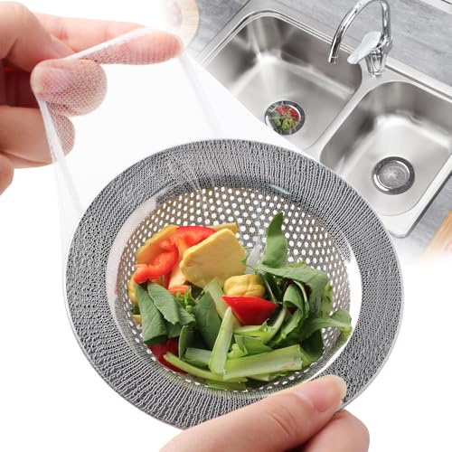XFXHEYY 300 PCS Kitchen Sink Strainer Mesh Bag, Small Disposable Mesh Sink Strainer Bags and PP Extraction Box, Fit All Drain Sinks for Kitchen, Bath, Tub, Anti-Clogging