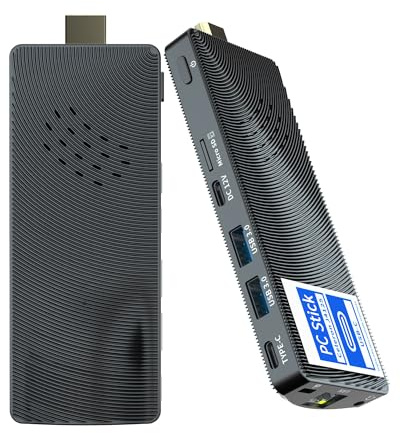 HEIGAOLAPC Mini PC Stick,Win 11 8 GB RAM 128 GB eMMC Celeron J4115 2.7 GHz, USB-C Fanless Desktop PC, USB3.0 X 2, RJ45 Gigabit Ethernet 4K 60Hz, WiFi BT 5.2, HDMI 2.0 per affari, casa, ufficio