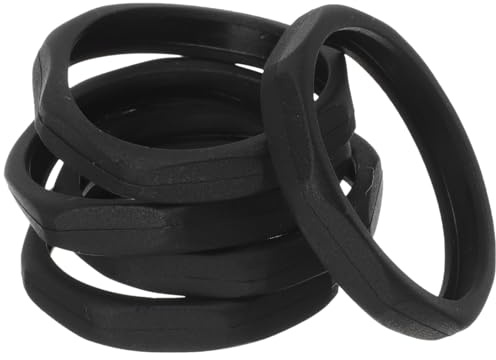 Mikikit 5 anillos de protección para micrófono, anillos antideslizantes y antideslizantes, para micro accesorios fáciles de instalar para escena Ktv y bar, protección de golpes y deslizamientos