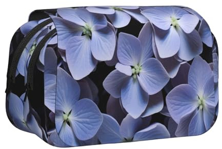WZYCWB Trousse à crayons portable Mauve Hortensia, idéale pour organiser les stylos au bureau ou ranger des pinceaux de maquillage