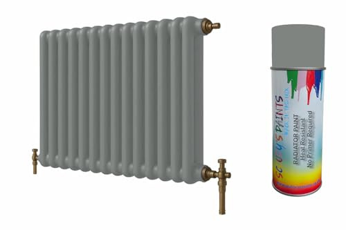 SCOOBYS PAINTS BACK IN THE MIX Premium Radiator Paint – 180 Colours – Heat Resistant Metal Paint for Radiators & Pipes, Quick Dry, Non-Yellowing, Multiple Finishes, Interior Use (Concrete grey)