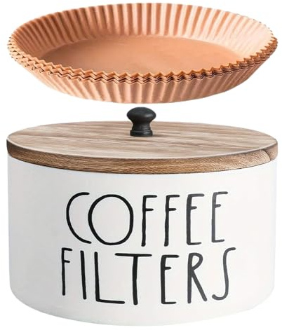 Kaffefilterhållare Trädekoration för Café med Lock