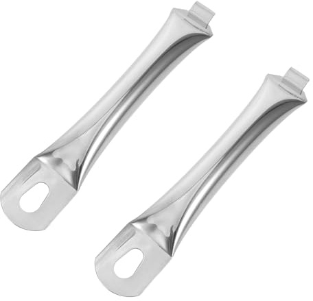 WATIIFUFU Lot de 2 Poignées Anti-brûlure en Acier Inoxydable pour Plaque de Diffusion de Chaleur, Adaptateur Compatible Plaques à Induction et Cuisinières à Gaz, Accessoire la Cuisine