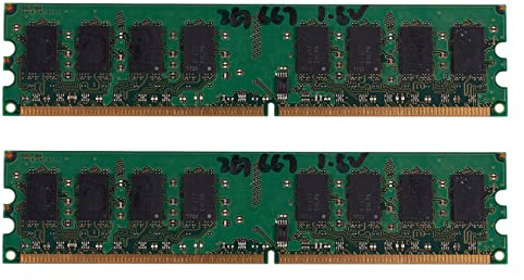 Ehwisbe 2X 2GB DDR2 PC2-5300 667MHz 240Pin 1.8V Desktop RAM de Memoria DIMM para, para (2GB / 667)