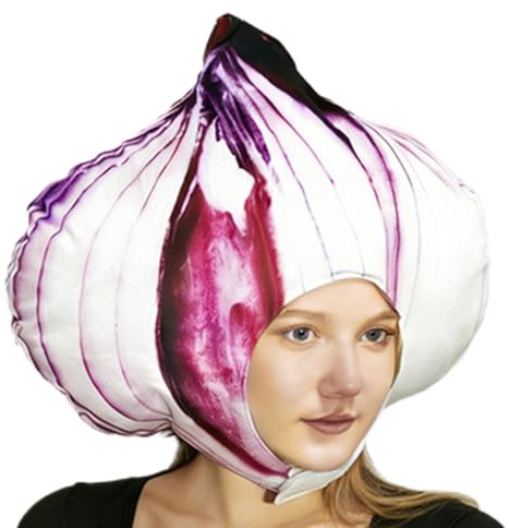 Zwiebel-Kopfbedeckung, Halloween-Kopfbedeckung, Fotokabinen-Kopfschmuck, für Damen, Herren, Darsteller, Karneval, Bühnenaufführung, Themenveranstaltungen, Kostümpartys, Filmherstellung, Maskerade