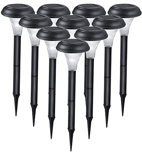Set med 10 lampor, solträdgårdslyktor förvandlar dina utomhusutrymmen, stigar, blomkrukor, staket; lätt att installera utan kablar; vattentät för alla väder, snygg design
