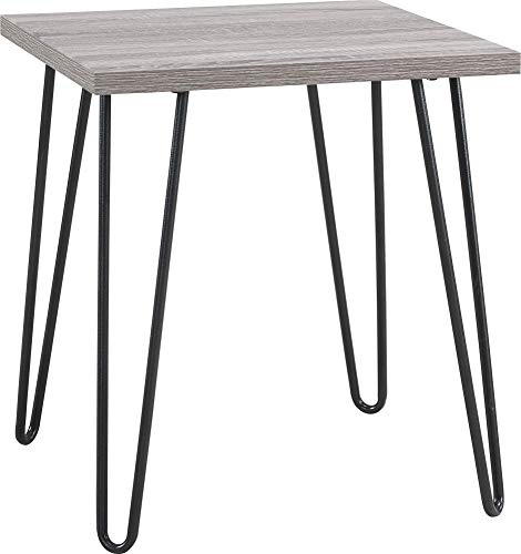 Ameriwood Home End Table Owen Retro Beistelltisch, laminierte Spanplatte, Graue Eiche