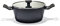 Moneta Nova cazuela, aluminio, Negro, 20 cm con tapa de vidrio, para todo tipo de cocinas incluida inducción