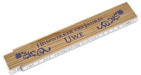 Cera & Toys® Zollstock mit kostenlosen Namensaufdruck - Heimwerker des Jahres -