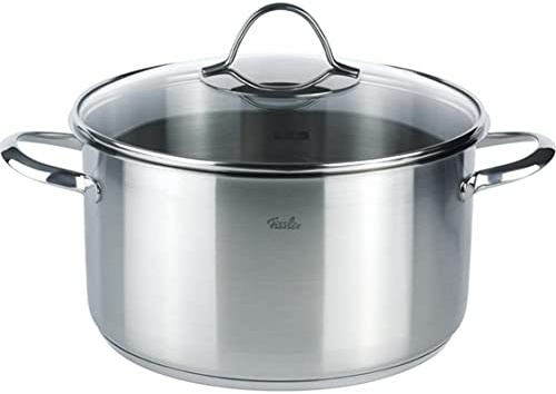 Fissler Paris/Edelstahl-Topf (5,7 L - Ø 24 cm) Kochtopf mit Glas-Deckel, Schüttrand, energiesparend - Induktion