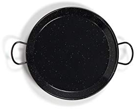 Vaello Campos la Valenciana Paella in Acciaio smaltato, 60 cm, Nero, 42 cm