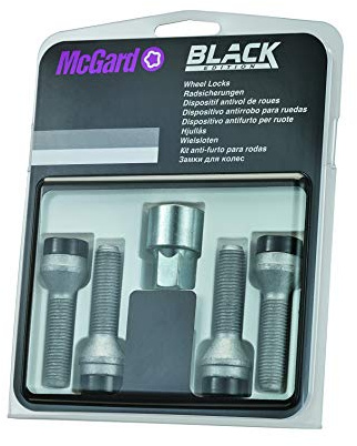 27208SUB Wheel Lock Bolts Black SUB M14 x 1,5, cone seat, shaft length 49,0 mm, Overall length 73,9 mm, Hex size 17mm, Key diameter 25,8 mm
