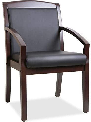 Lorell Sloping Arms Wood Guest Chair
