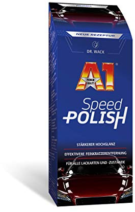 Dr. Wack – A1 Speed Polish – Neue Formel 250 ml I Premium Auto-Politur mit Carnauba-Wachs I Noch besserer Schutz & Glanz I Für alle Lacke geeignet I Hochwertige Autopflege – Made in Germany