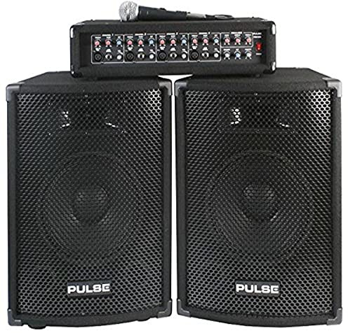 PULSE PMH200KIT PA System with Mixer Amplifier, 2x75W RMS