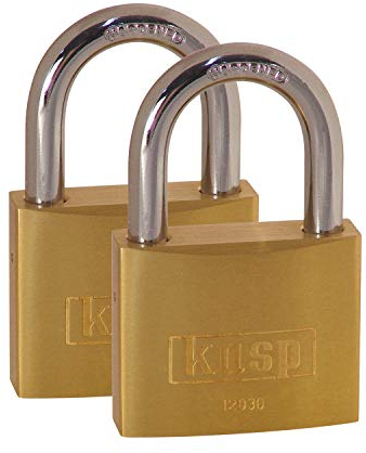 Kasp K12030D2 Lucchetto, pacco doppio ottone, 30 mm, serie 120 con la stessa chiusura, oro