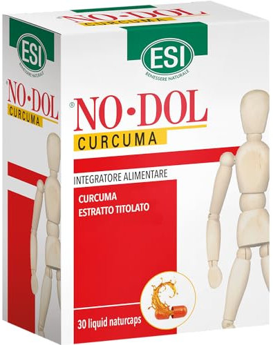 ESI - No-Dol Curcuma, Integratore Alimentare a Base di Curcuma, Senza Glutine e Vegan, 30 Naturcaps