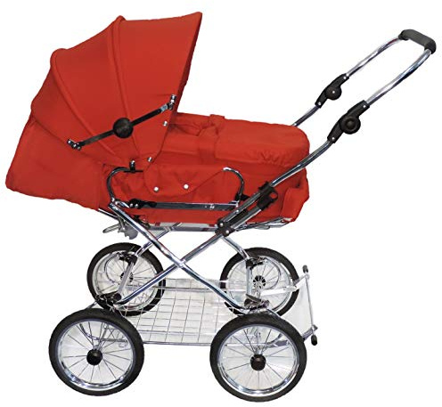 EICHHORN Kinderwagen Passeggino combinato completo, 0-3 anni, convertibile in carrozzina sportiva, con borsa per il trasporto, tessuto rosso (ruota ECCO)