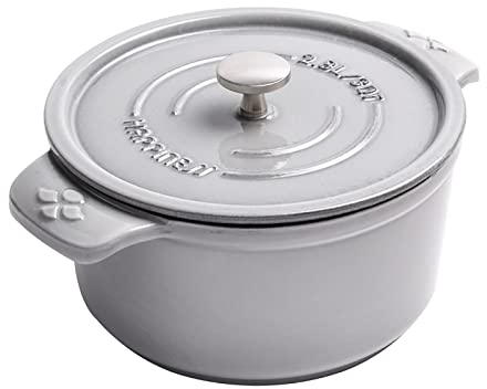 Olla de hierro fundido esmaltado （20cm / 2.8L) Cacerola multifunción/olla para hornos holandeses, olla para sopa doméstica olla antiadherente, para placas de inducción/gas