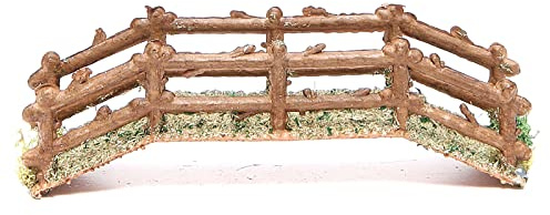 Holyart Brücke aus PVC für Krippe, Holzeffekt, 15x5x3 cm