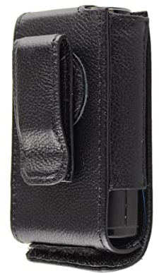 caseroxx Echtleder Insulinpumpen Tasche kompatibel mit Medtronic Minimed 630G - 670G / 780G Insulinpumpen, Gürtelclip Schutz-Holster in schwarz