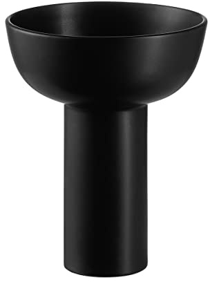 blomus | Vase | MIYABI | Black | L | Stoneware | Decorative Flower Vase | Handmade Design | Ø16 x 21 cm