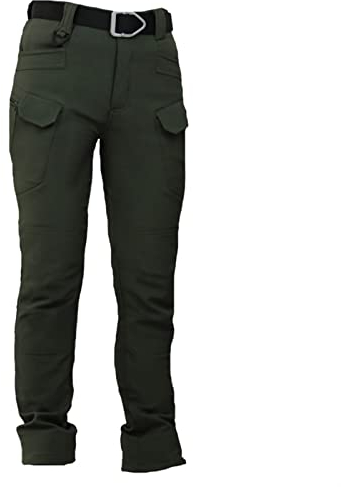 Arbeitshose Damen，Multi Taschen Wasserdicht Cargo Hose Damen Pants Outdoor Hose Arbeitskleidung Workwear Gartenhose Softshellhose Wanderhose Winddicht Warm Winter Skihose Snowboardhose (Color : Grün