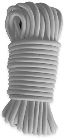 Cuerda elástica Gris 90 metros - Calidad Profesional TECPLAST 9SW - Cable elástico - Diámetro 9 mm