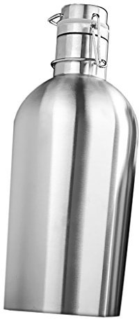 misppro Edelstahl-Flachmann mit Bügelverschluss, 2 l
