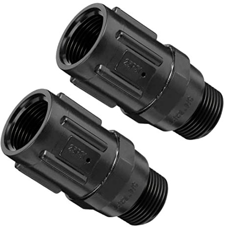 Drip Irrigation Parts Pressure Regulators Hose Pressure Regulator 25PSI Drip Irrigation System Pressure Reducer Low Flow Valve for Garden 3/4 Inch 2PCS