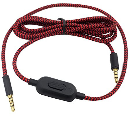 PURPLLE G433 G233 G Pro X Replacement Braided Headphone Extension Cable with Volume Control Clip