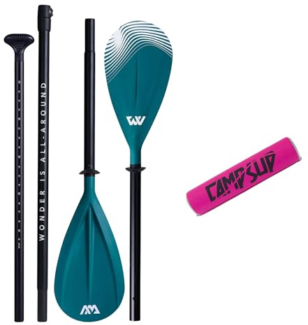 CampSup Aqua Marina Set 2-in-1 Paddel iSUP & Kajak Dual-Tech Aluminium + Floater Paddle für Sup-Boards