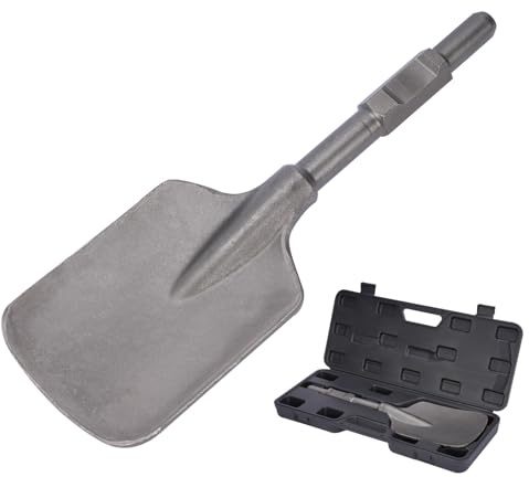 awagas 136x440mm SDS HEX Schaufelmeißel 30mm Breiter HEX Schaufelmeiße | Asphaltmeißel Aufnahme Stahl 40CR Tonspaten Mit Aufbewahrungsboxfür 65A 95A 115A Gesteinsbohrer Abbruch und Schlaghämmer