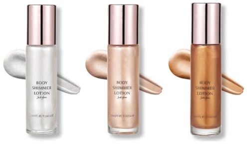 KARLOR Gesicht Highlighter Stick Set, 3 Stück flüssig Hightlighter Makeup, Gesicht Highlighter Silber Champanger Bronzer Stick Highlighter Stift Makeup Contour Stick Schimmer flüssig Highlighter creme
