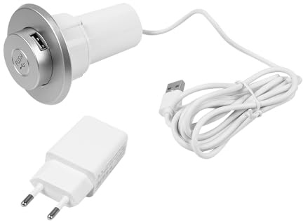 Tiardey Kabeldurchführung für den Schreibtisch, 3-Port-USB-Tisch-Hub mit 2,1-A-USB-Ladegerät, 24 W Leistungsabgabe, inkl. 1,5 m Verlängerungskabel für die meisten Telefone und Geräte