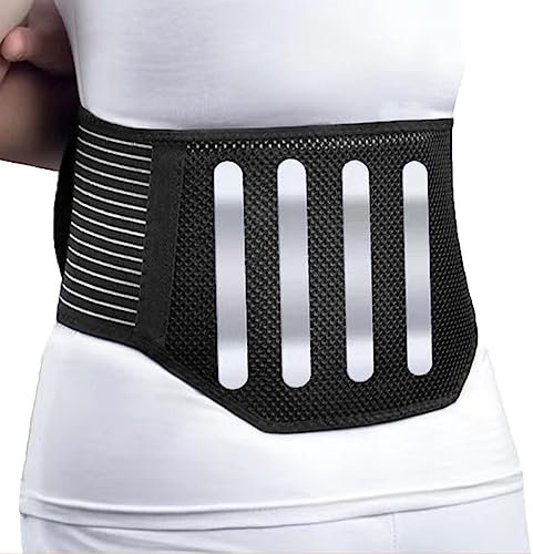 Selbsterhitzende Rückenstütze, 21 Magnete, Therapie, Lendenwirbelstützgürtel, Kompressionsband, Bauchheizung, Taillentrainer, Therapie, Taillenstützgürtel für Männer und Fraue(Schwarz-L/Groß)