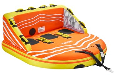 VEVOR Tubo Trainabile per Barche Capienza ca. 1-3 Persone Tappetino Gonfiabile per Barche attività Acquatiche Carico Max. 231 kg, Tubo Trainabile per Sport Acquatici Gommone Gonfiabile Feste Nautica