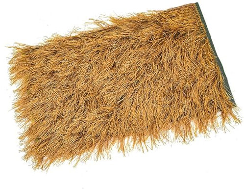 Künstliches Strohdach Matten Outdoor, Künstliches Reisstroh Dach, PE-Kunststoffpalmen-Dachrasenrolle, Reetdach Deko Palmgras Matten, Für Terrasse Strandschir Party Strandschir Deko(1x17m(3.28x55.77ft)