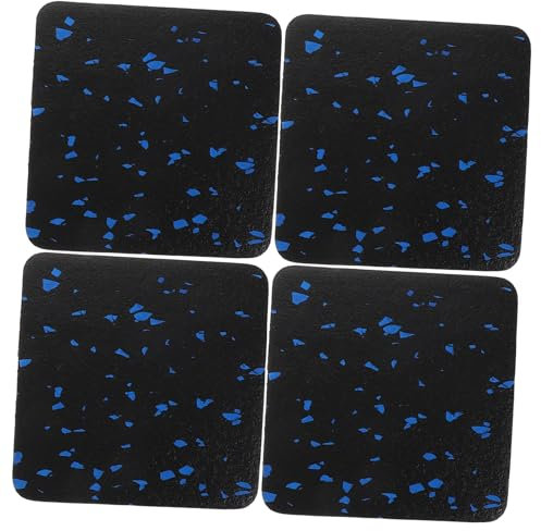EXAOMBLE 4pcs Elliptical Mat Treadmill Exercise Machine Vibration Mat Noise Reduction Non Slip Shock Absorbing Pad for Hardwood Floor