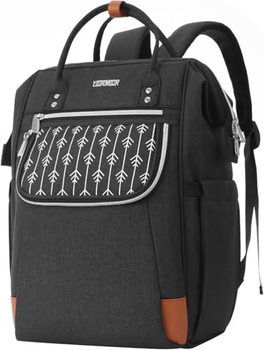 YIORMIOR Rucksack Damen, Schulrucksack Mädchen Teenager15.6 Zoll Laptoprucksack mit Anti-Diebstahl, Arbeitsrucksack Daypack