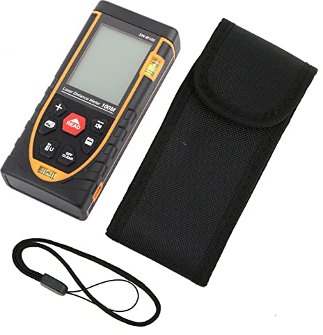 Acouto 40M Lasers Measure Device,Portable Handheld Digital Distance Meter,Measure Function for Area,Volume and More,Self Calibration and Data Storage,with Pouch and Hand Strap (100m / 328.1ft)
