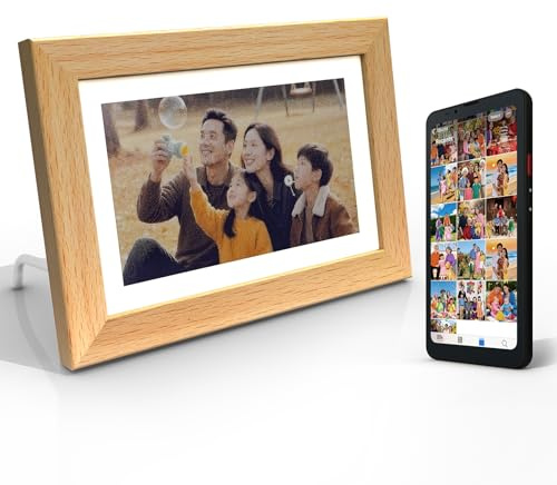 Bigme Cornice digitale WiFi da 7,3 pollici, cornice E-Ink, risparmio energetico e per gli occhi, montaggio a parete