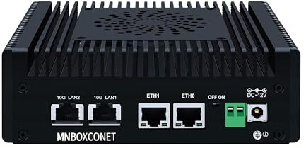 MNBOXCONET S7 Mini PC N150 2x10gbe RJ45, Firewall Appliance Micro Büro Hardware, DDR5 8GB RAM 256GB SSD, 2xi226V 2.5Gbit LAN, USB C, TF Card Slot, SPK/MIC, Unterstützung Router OS