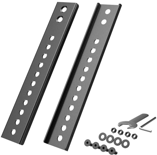 VESA Adapter Verlängerungsplatten für TVs mit niedrig positionierten VESA-Bohrungen, Erweiterungs Kit für TV Wandhalterung/TV Deckenhalterung, vertikale Montageplatten, 1 Paar, Schwarz